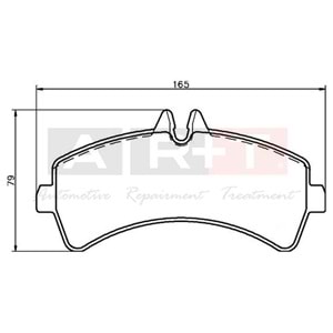 FREN BALATASI ARKA MERCEDES SPRINTER 06- VW CRAFTER 06- CIFT TEKER 30-35-50 LP1984