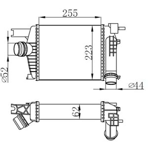 TURBO RADYATORU (INTERCOOLER) CLIO IV-CAPTUR-LOGAN II-SANDRO II 1.5DCI-CLIO IV-0.9TCE-1.2TCE-1.6 13=