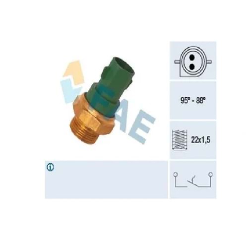 FAN MUSURU FORD ESCORT 90- (2 FISLI KLIMASIZ YESIL)