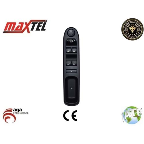 CAM KALDIRMA ANAHTARI PEUGEOT 207 ON SOL 06-12 P207+ 12-18 FISLI AYNA KARARTMALI