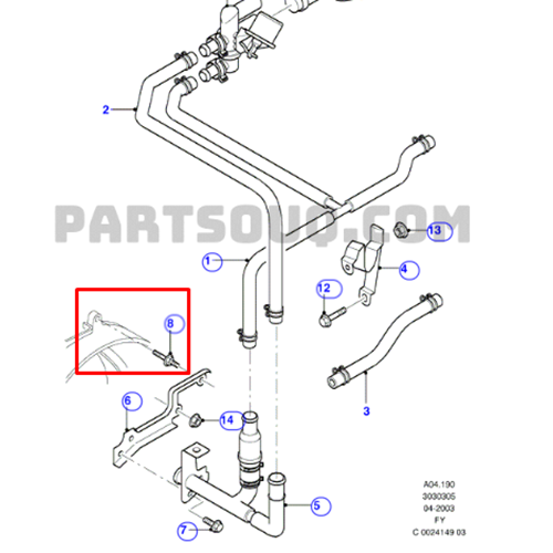 SAPLAMA M10X45+M10X20 FORD FOCUS KALORIFER MUSLUGU BRAKET