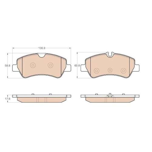 FREN BALATASI ARKA FORD TRANSIT CUSTOM V362 V363 12- BM LP2662/1 FISSIZ