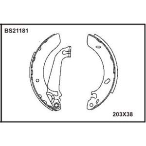 FREN BALATASI ARKA PABUCLU ESCORT V 90-92 ESCORT VI 92-95 ESCORT VII 95-98