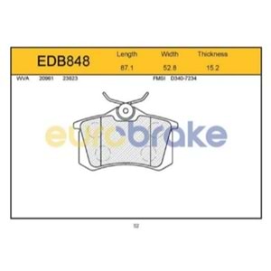 FREN BALATASI ARKA 15 MM MEGANE II