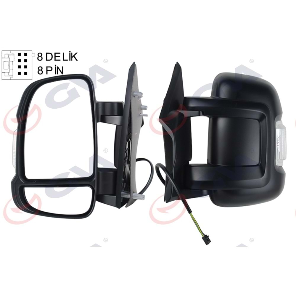 DIS DIKIZ AYNASI SOL DUCATO-BOXER-JUMPER 06- ELEKTRIKLI ISITMALI+SINYALLI+KISA KOL+KONVEKS 8 FIS