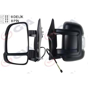 DIS DIKIZ AYNASI SOL DUCATO-BOXER-JUMPER 06- ELEKTRIKLI ISITMALI+SINYALLI+KISA KOL+KONVEKS 8 FIS