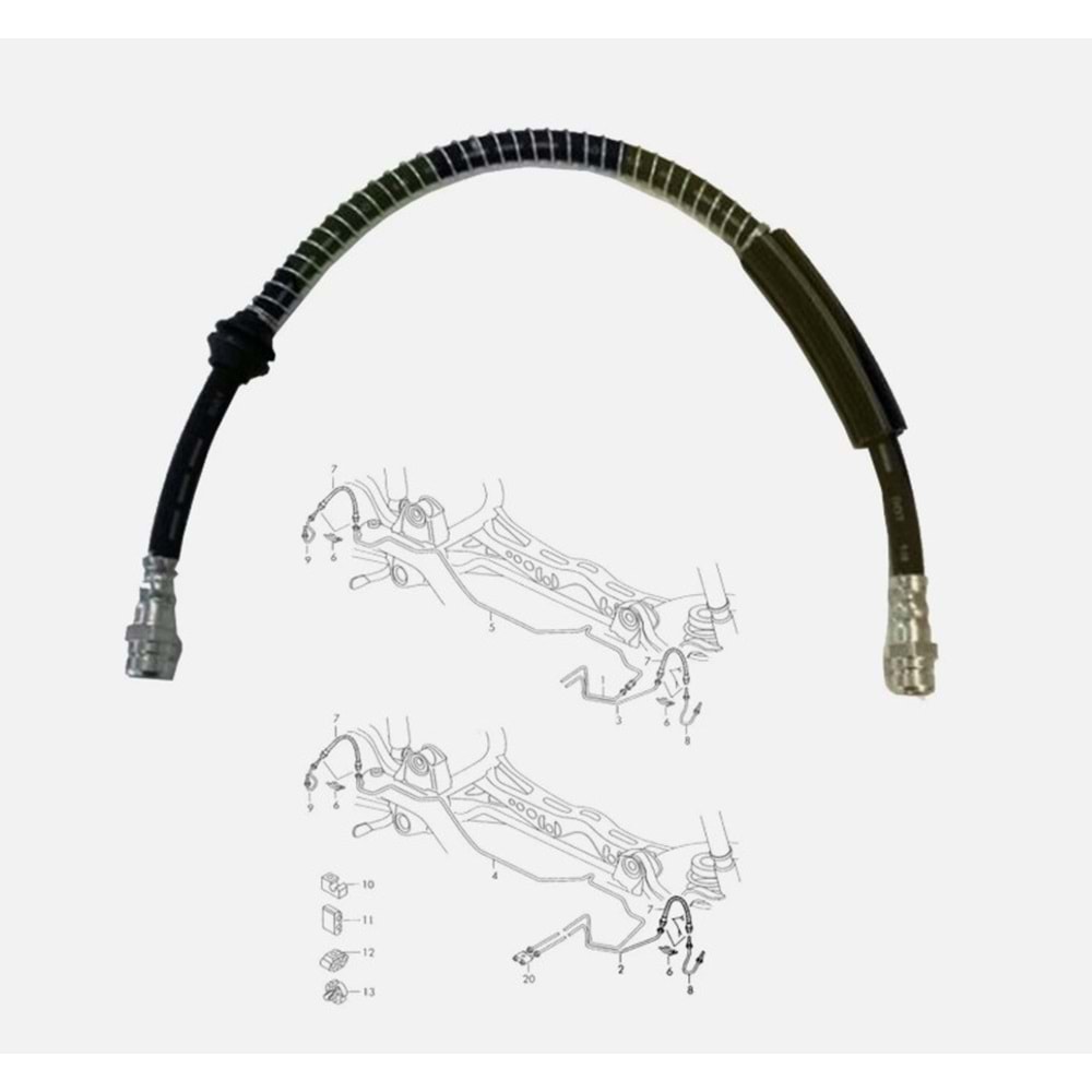 FREN HORTUMU ARKA WV CADDY III 04> 2K0611775D
