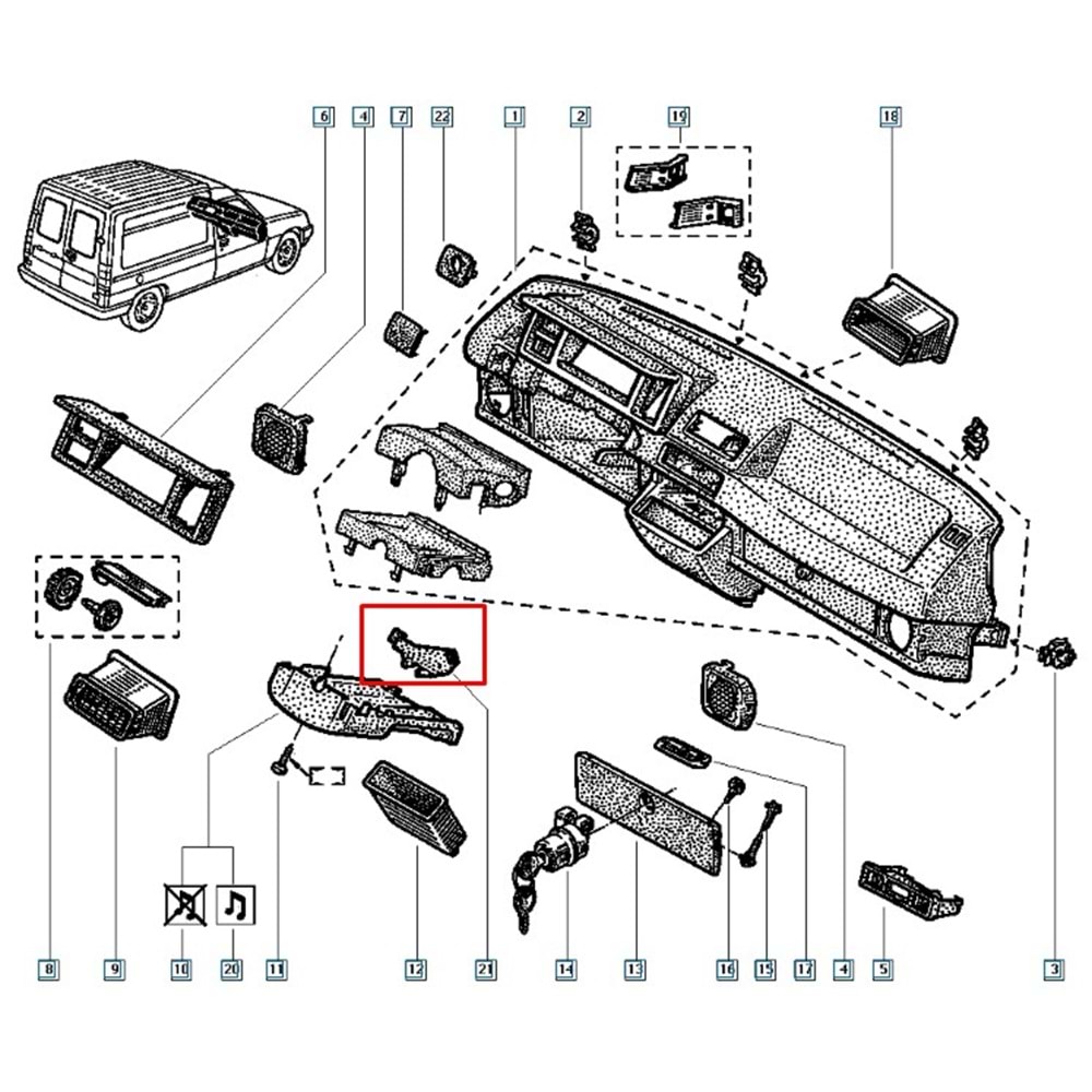 KULLUK ARKA BAKALITI TUTUCUSU RENAULT ESXPRESS