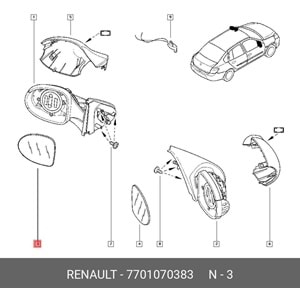 DIS DIKIZ AYNA CAMI SOL CLIO SYMBOL 2009-2012 ELEKTRIKLI