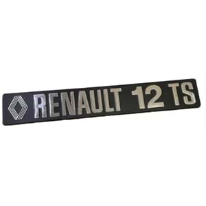 RENAULT 12 TS - ARKA BAGAJ YAZISI PLASTIK