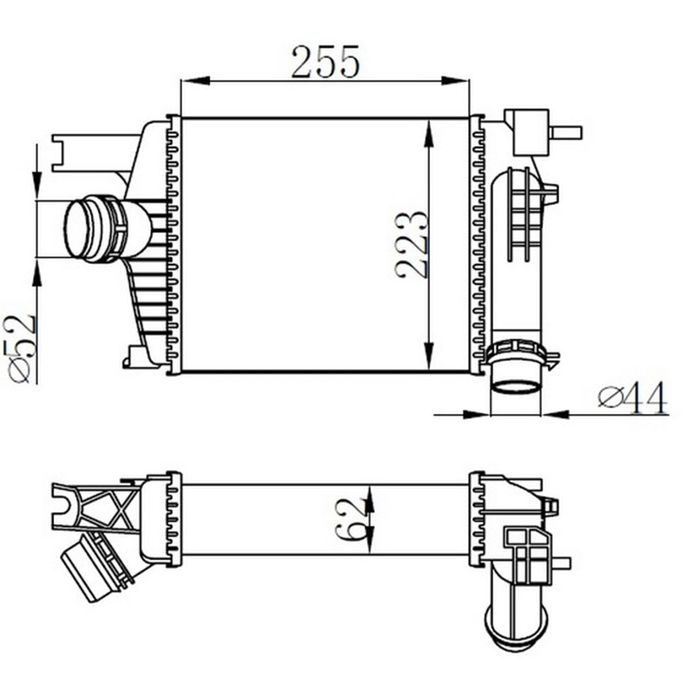 TURBO RADYATORU (INTERCOOLER) CLIO IV-CAPTUR-LOGAN II-SANDRO II 1.5DCI-CLIO IV-0.9TCE-1.2TCE-1.6 13=