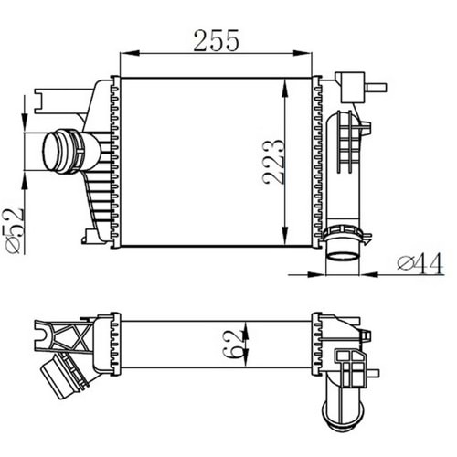 TURBO RADYATORU (INTERCOOLER) CLIO IV-CAPTUR-LOGAN II-SANDRO II 1.5DCI-CLIO IV-0.9TCE-1.2TCE-1.6 13=