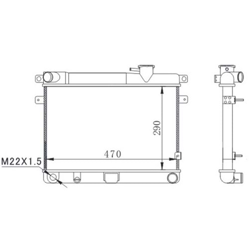RADYATOR MOTOR SU 3 SIRA SUPER M131 ALUMINYUM