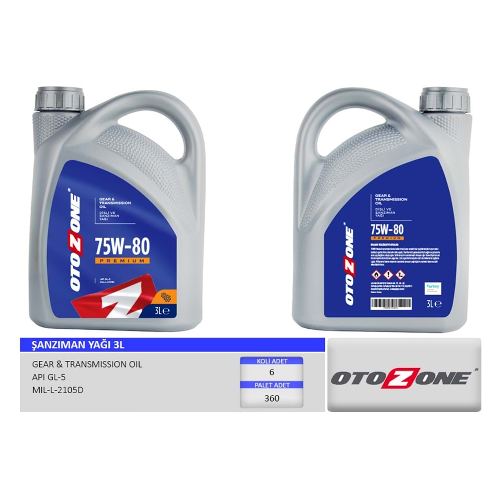 SANZIMAN YAGI 75W80 3 LITRE GL-5