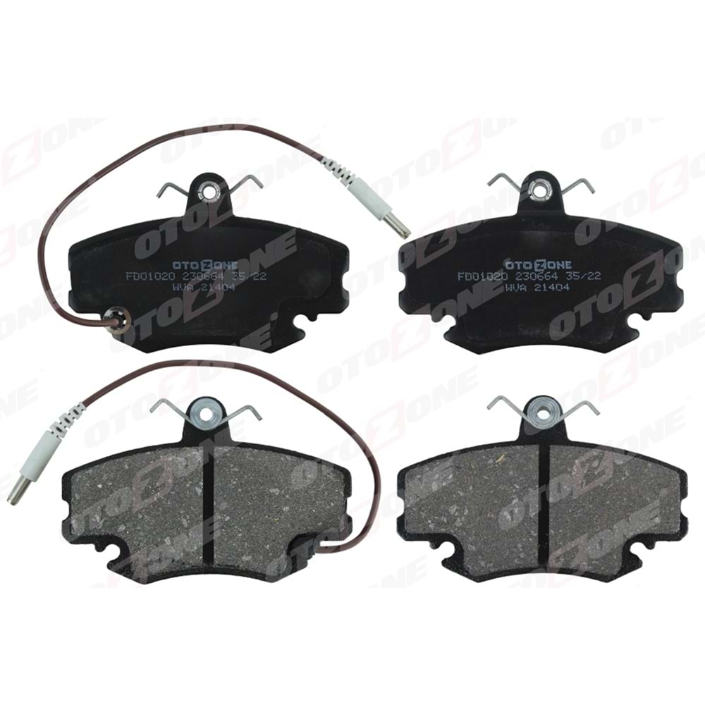 ON DISK BALATA FISLI RENAULT R9-R19-R21-CLIO I-II-MEGANE I-TWINGO-LOGAN-SANDERO-SOLENZA (GDB 400)